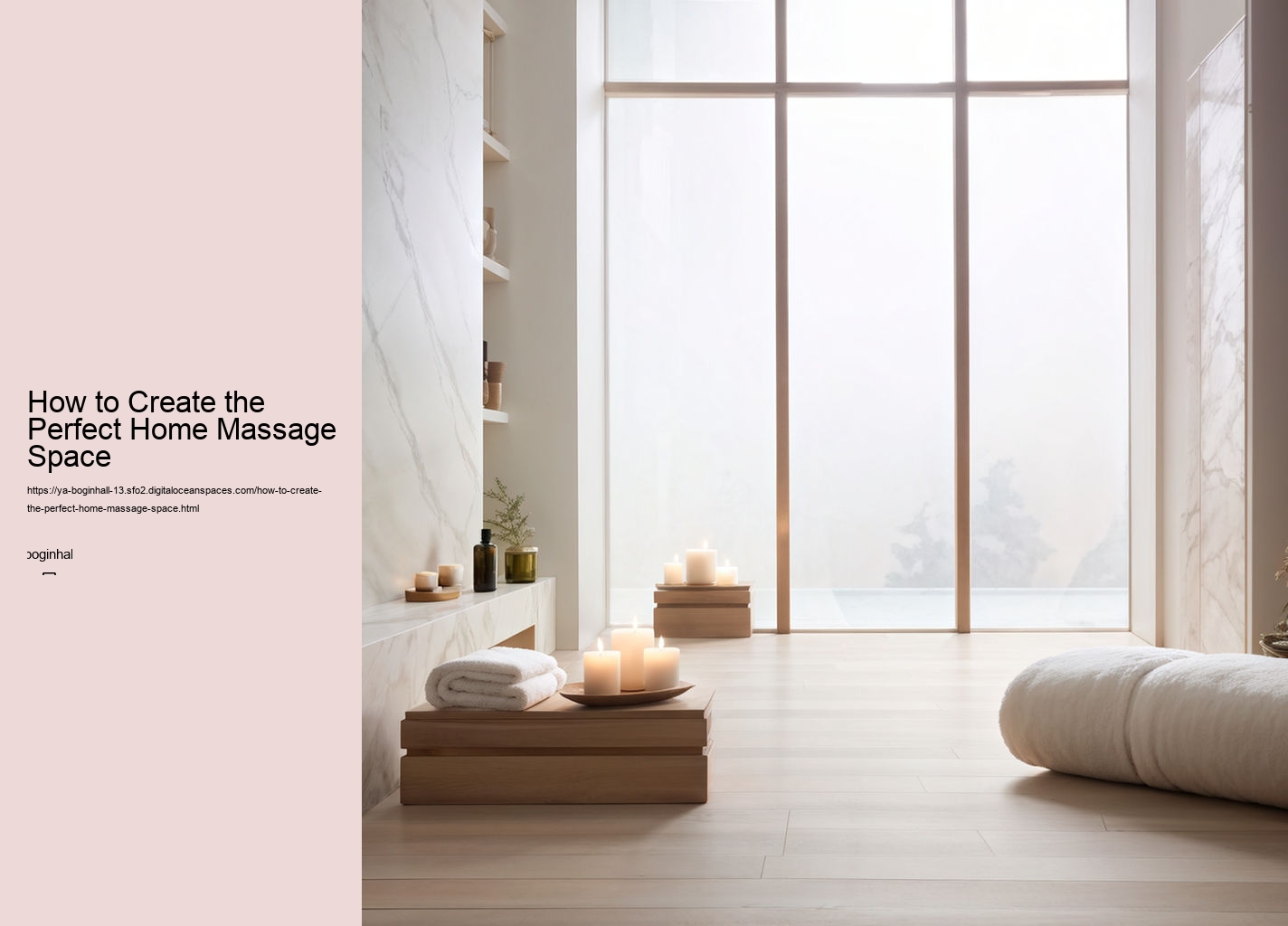 How to Create the Perfect Home Massage Space